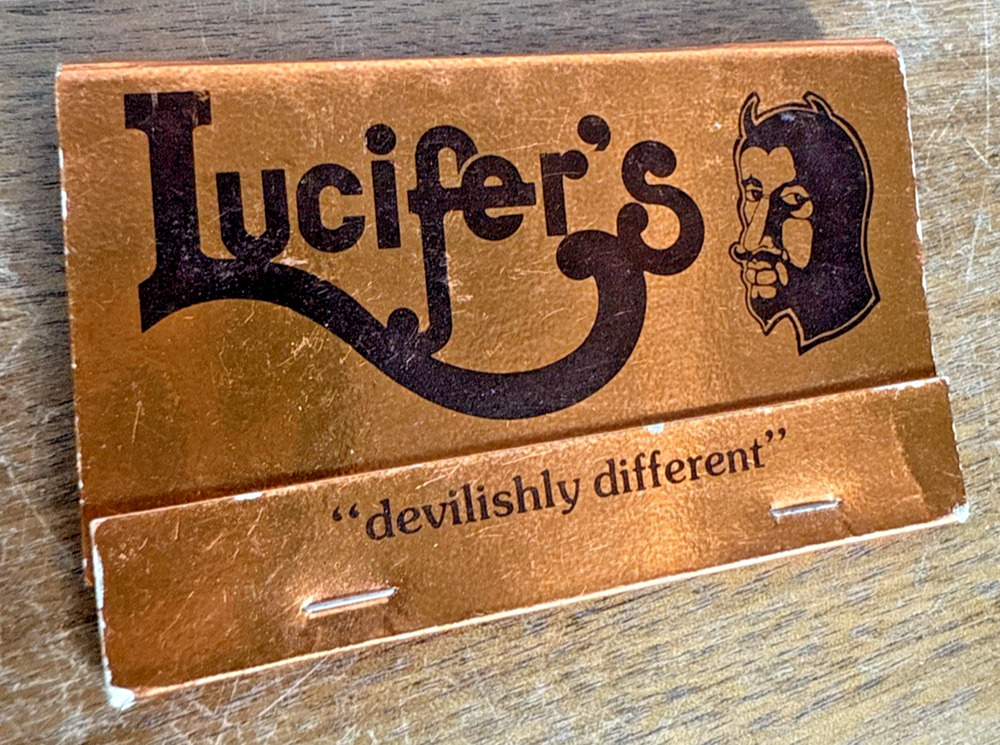 Lucifer’s Dallas Matchbook Adult Club and Disco Texas Unused Vintage Ephemera
